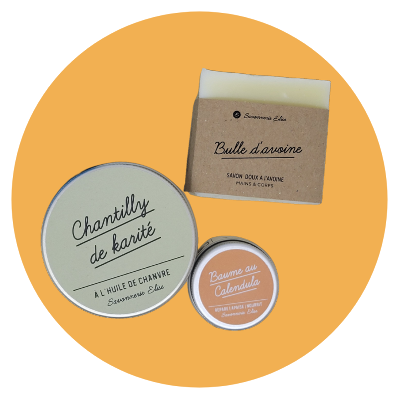 Coffret peaux sensibles |Soin pour toute la famille : Nutrition & Peaux Sensibles