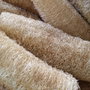 Utilisation de la loofah avec un savon solide pour un gommage du corps doux et efficace sous la douche
