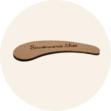 Spatule en bois naturel pour cosmétiques, accessoire beauté durable et zéro déchet sélectionné par la Savonnerie Elise